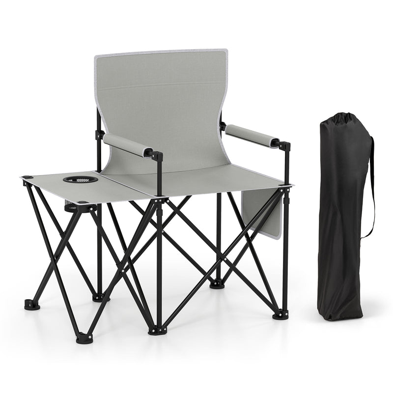 Load image into Gallery viewer, Oversized Camping Chair with Side Table and 2 Storage Pockets
