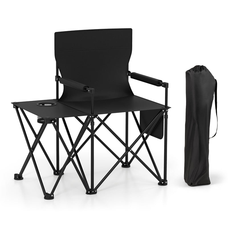 Load image into Gallery viewer, Oversized Camping Chair with Side Table and 2 Storage Pockets
