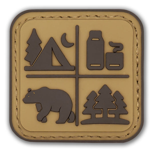 Survival Compass Patch: Desert Tan