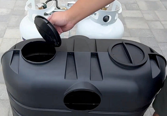 Flame King 2 pack Replacement Caps for Dual Propane Tank Cover