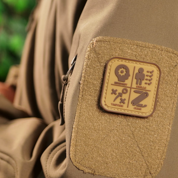 Load image into Gallery viewer, Survival Compass Morale Patch (Orange on Black)

