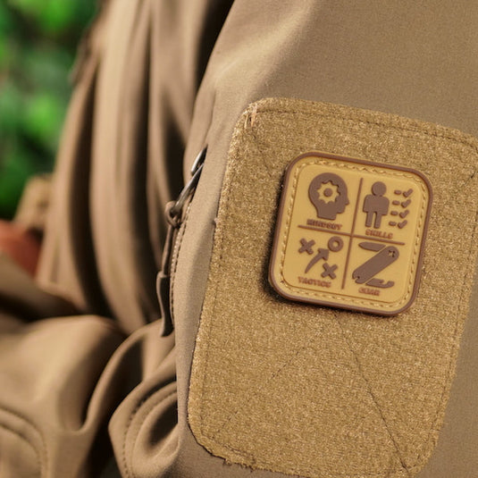 Survival Compass Morale Patch (Orange on Black)