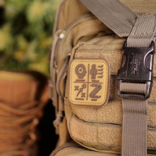Load image into Gallery viewer, Survival Compass Patch: Desert Tan
