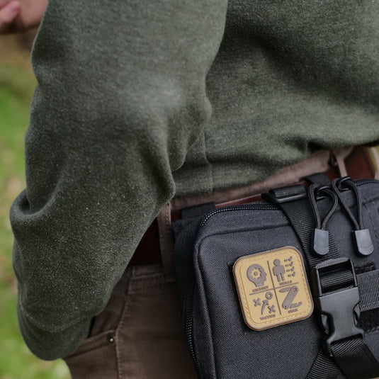 Survival Compass Patch: Desert Tan
