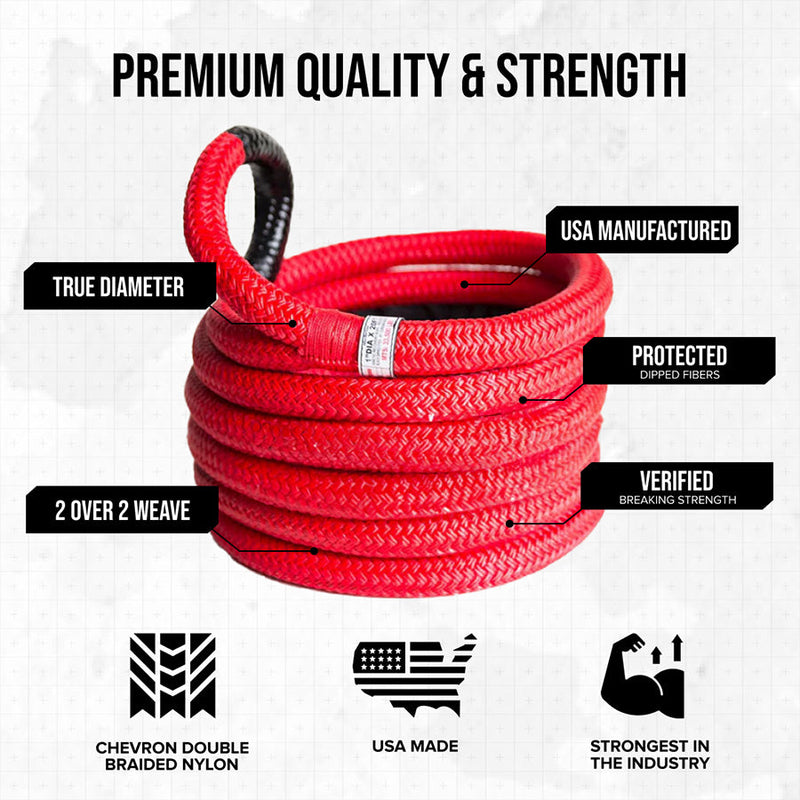Load image into Gallery viewer, Yankum Ropes 3/4" Kinetic Recovery Rope "Rubber Boa"
