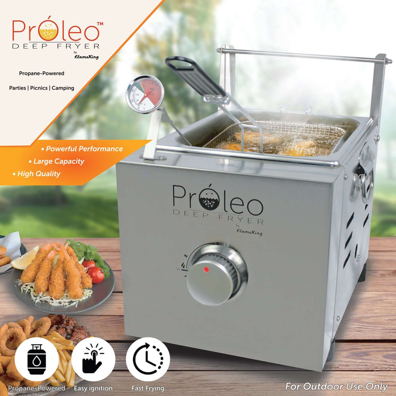 Load image into Gallery viewer, Flame King Proleo Portable Propane Deep Fryer
