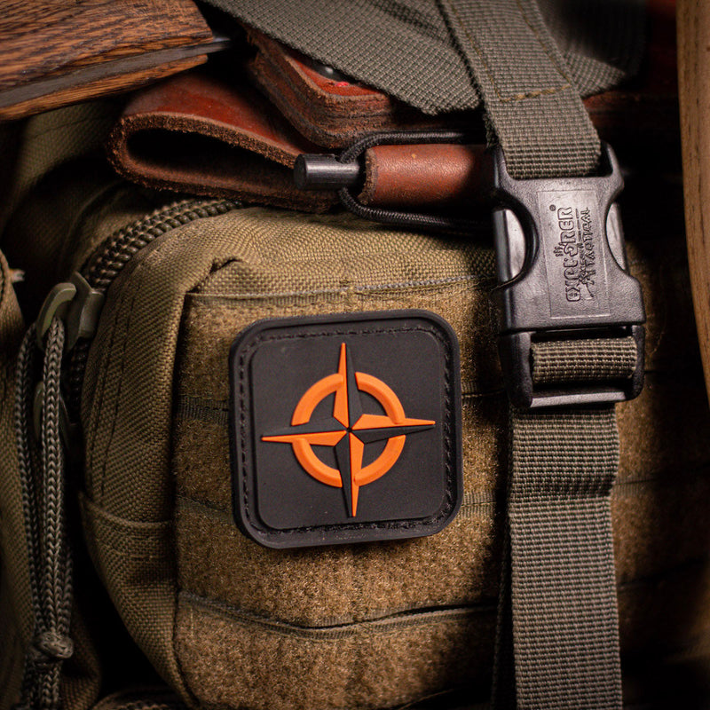 Load image into Gallery viewer, Survival Compass Patch: Desert Tan
