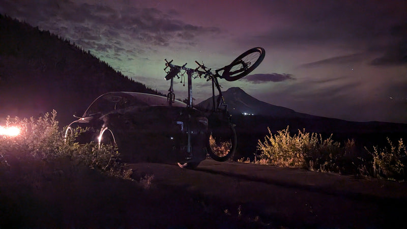 Load image into Gallery viewer, Lolo Racks 4 Bike Rack Optimized for EVs with Foot Activated Tilt and Folding Mast
