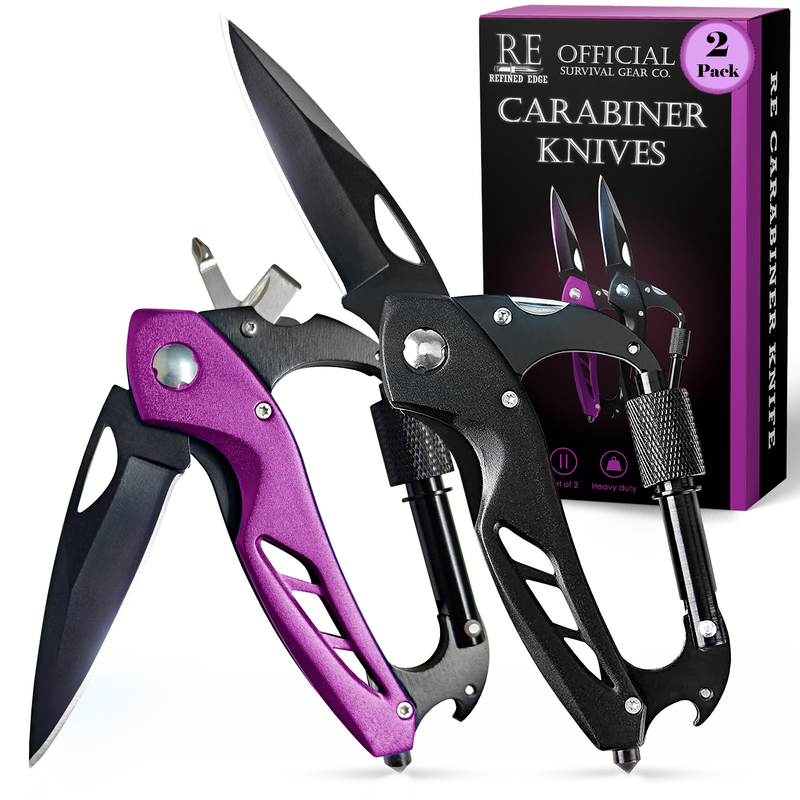 Load image into Gallery viewer, 2-Pack Carabiner Knives
