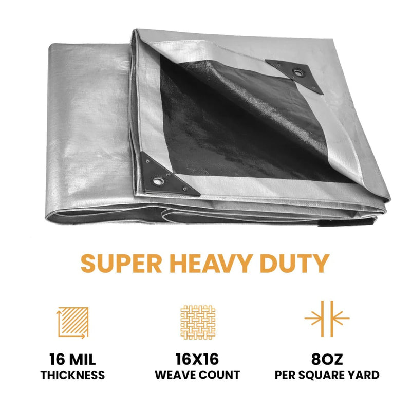 Load image into Gallery viewer, 4' x 20' Super Heavy Duty Poly Tarp
