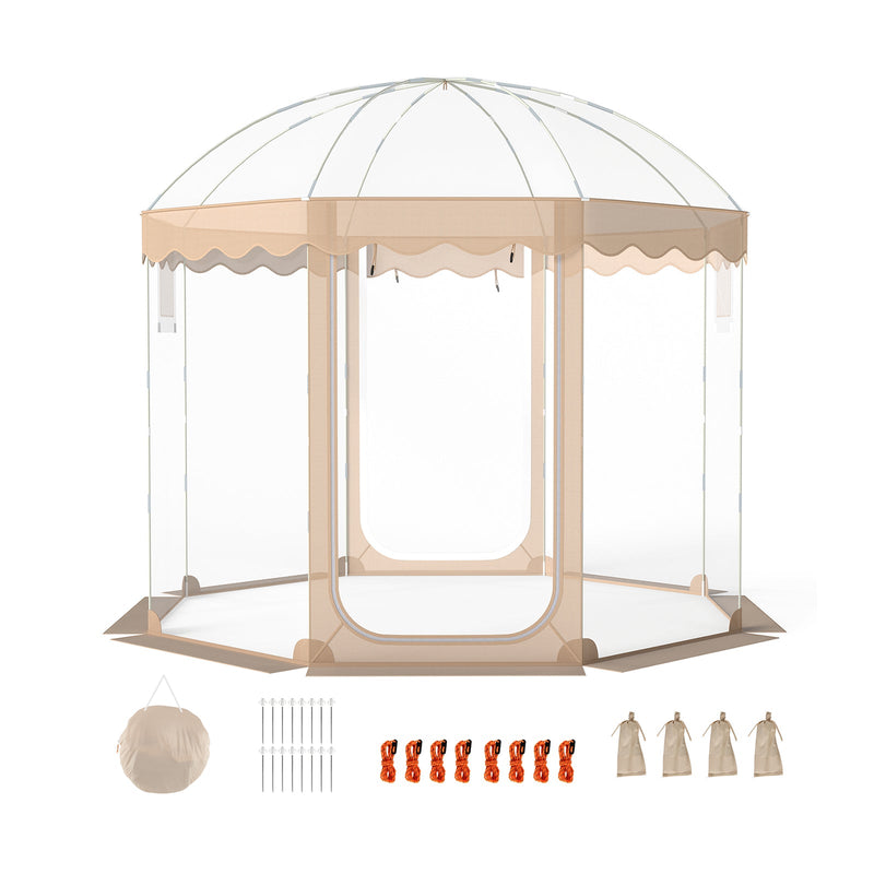 Load image into Gallery viewer, Pop Up Bubble Tent 10x10 FT for 8-10 People Weatherproof Pod with 540° Panoramic Clear PVC
