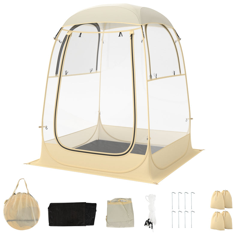Load image into Gallery viewer, Instant Pop up Sports Tent with Carrying Bag and Floor Mat for 1-2/5-6 People
