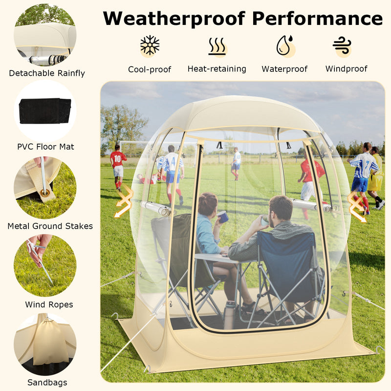 Load image into Gallery viewer, Instant Pop up Sports Tent with Carrying Bag and Floor Mat for 1-2/5-6 People
