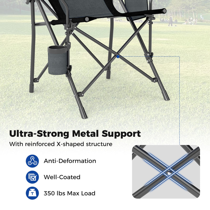 Load image into Gallery viewer, Portable Folding Oxford Cloth Camping Chair with Cup Holder and Side Pocket

