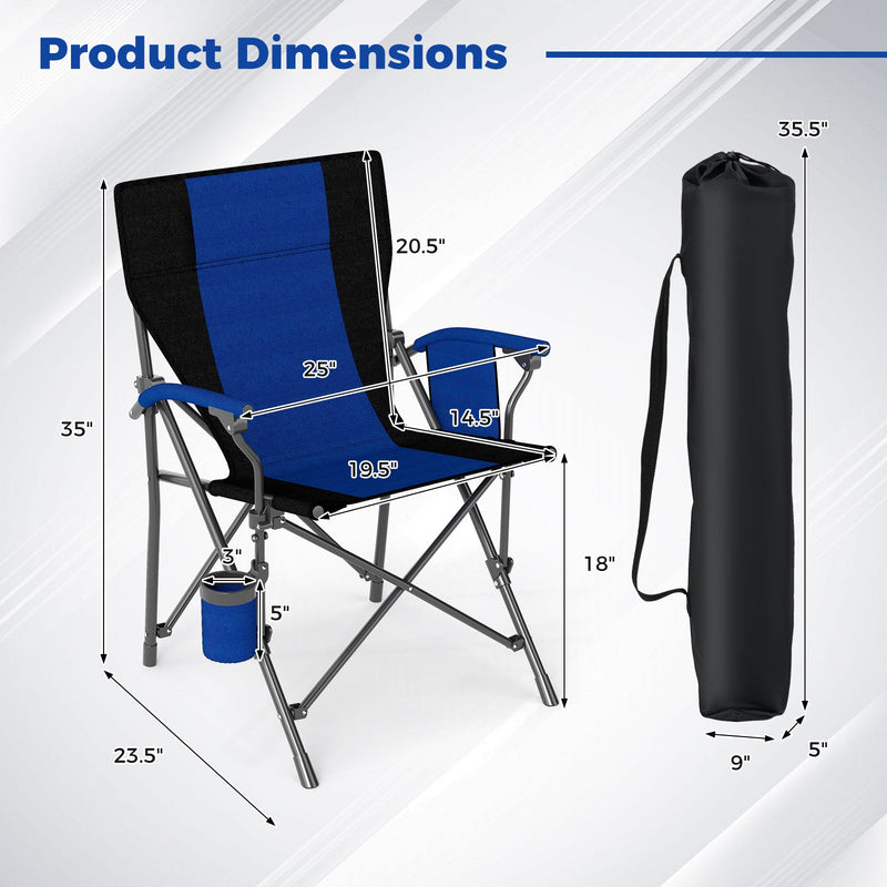 Load image into Gallery viewer, Portable Folding Oxford Cloth Camping Chair with Cup Holder and Side Pocket
