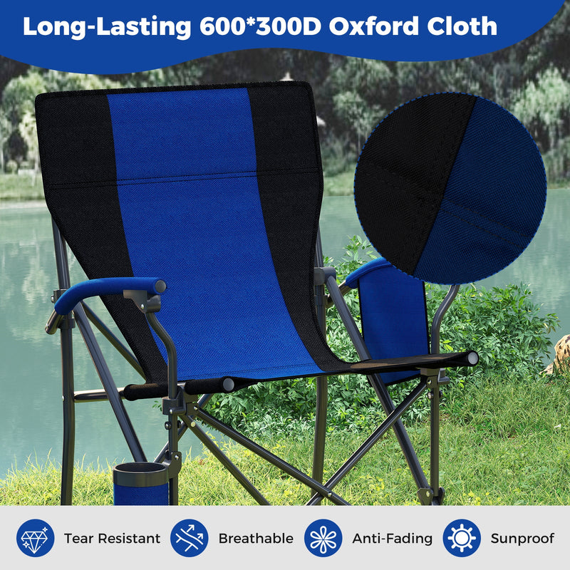 Load image into Gallery viewer, Portable Folding Oxford Cloth Camping Chair with Cup Holder and Side Pocket
