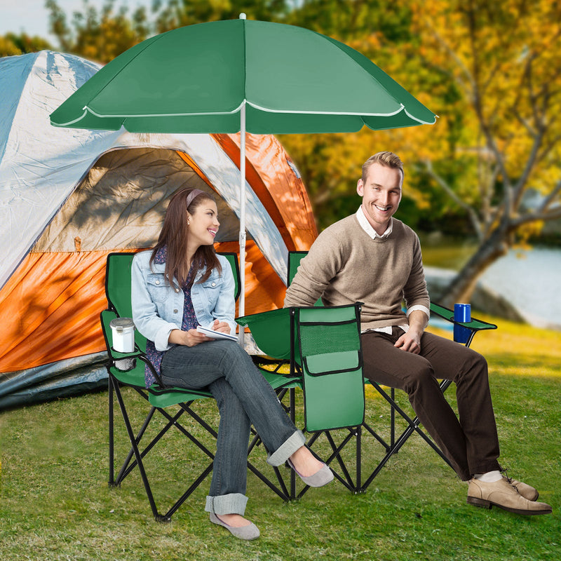 Load image into Gallery viewer, Portable Folding Picnic Double Chair
