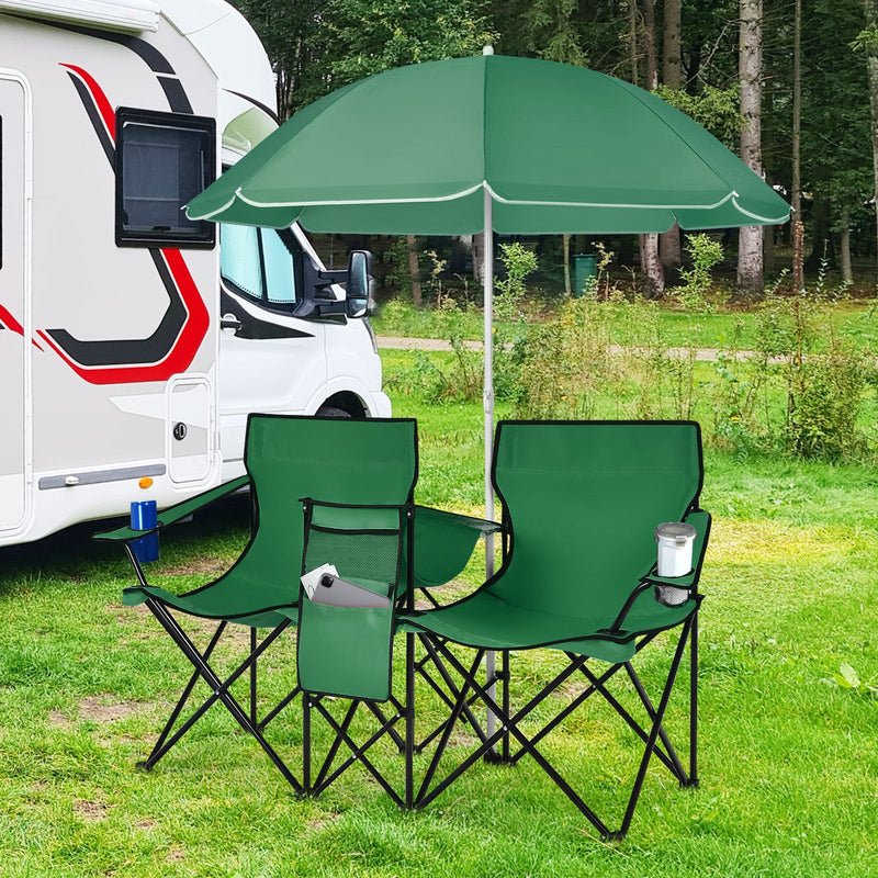 Load image into Gallery viewer, Portable Folding Picnic Double Chair
