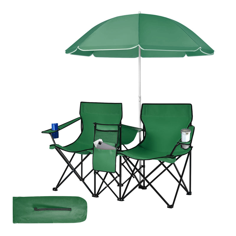 Load image into Gallery viewer, Portable Folding Picnic Double Chair
