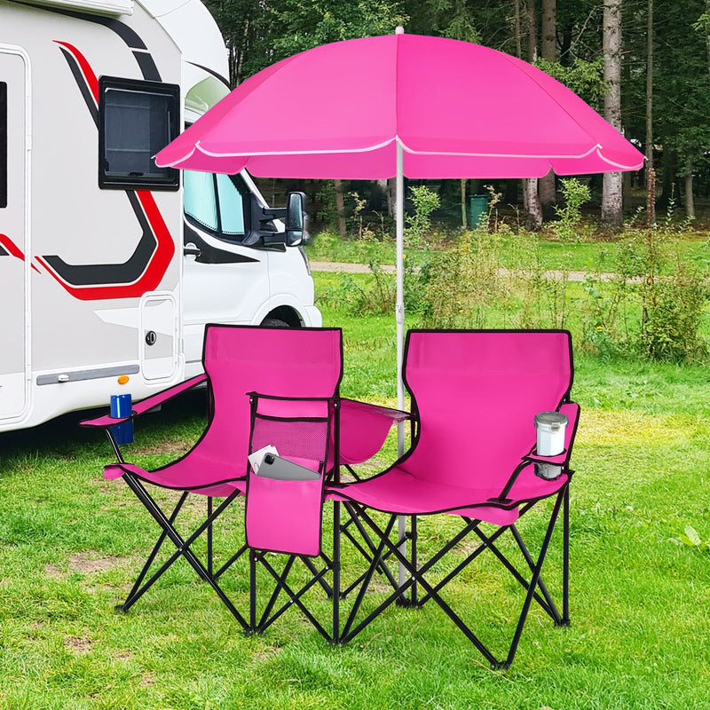 Load image into Gallery viewer, Portable Folding Picnic Double Chair
