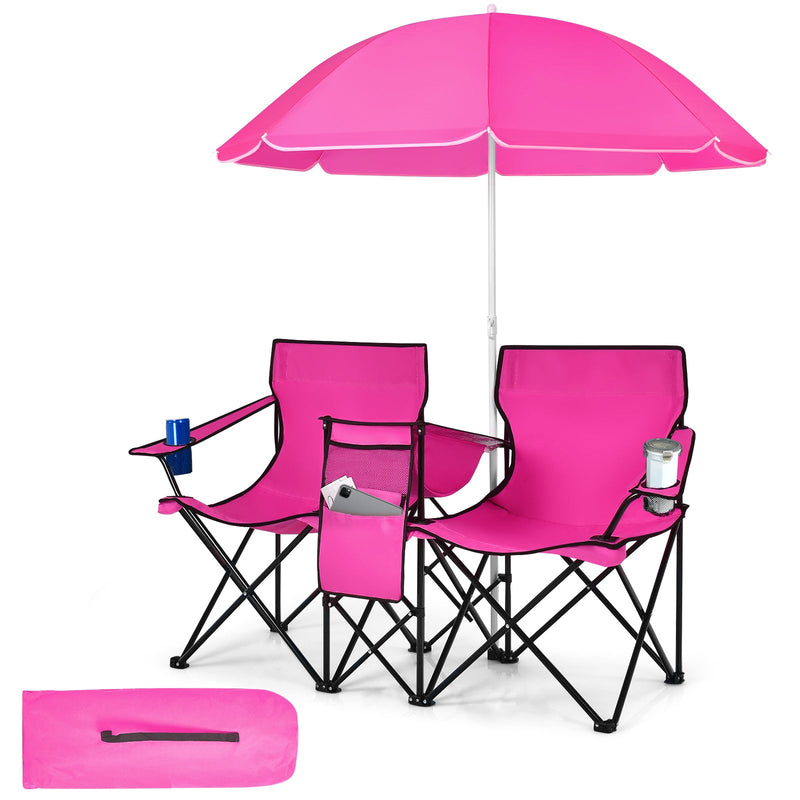 Load image into Gallery viewer, Portable Folding Picnic Double Chair
