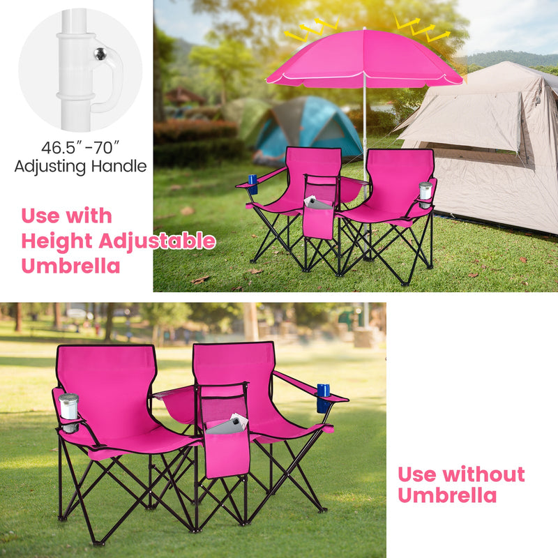 Load image into Gallery viewer, Portable Folding Picnic Double Chair
