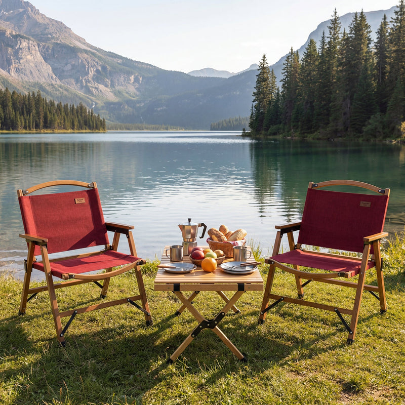 Load image into Gallery viewer, Portable and Lightweight Folding Camping Chair for Patio Picnic Leisure Fishing Travel Beach-Red
