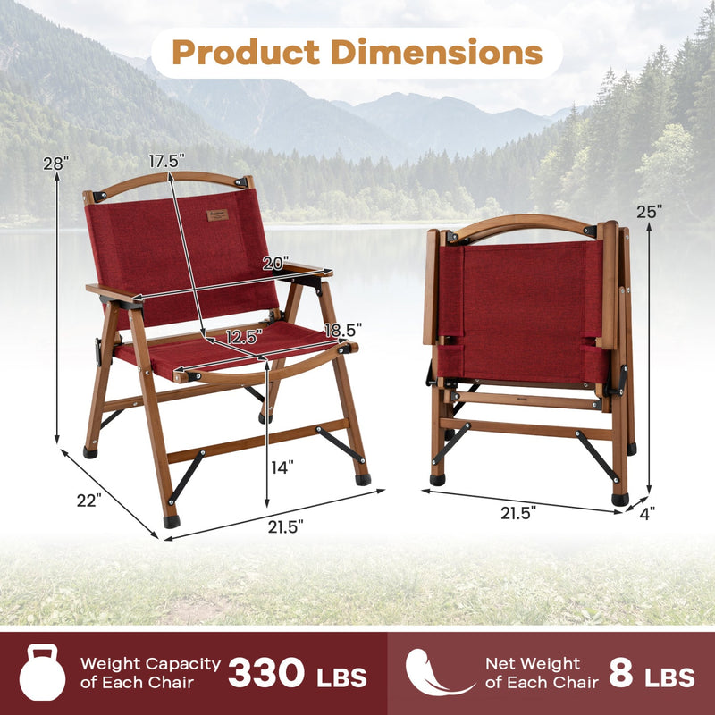 Load image into Gallery viewer, Portable and Lightweight Folding Camping Chair for Patio Picnic Leisure Fishing Travel Beach-Red
