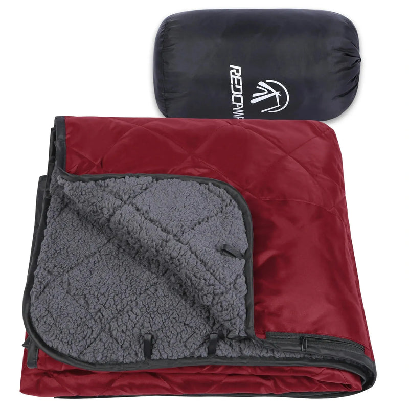 Load image into Gallery viewer, Waterproof Stadium Blanket with Sherpa Lining
