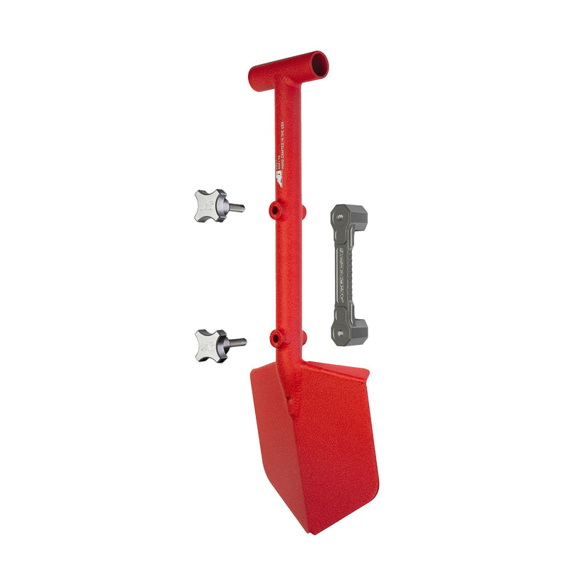 Load image into Gallery viewer, Shovel / Mount Combo - Red Mini Shovel / Grey SSM with Knobs
