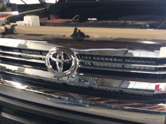 42" Hidden Grille Curved LED Light Bar Mounting Brackets For 2014-2021 Toyota Tundra