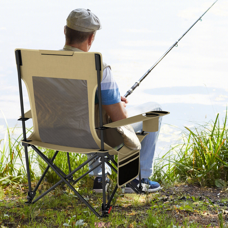 Load image into Gallery viewer, Reclining Camping Chair with Removable Footrest and Adjustable Backrest
