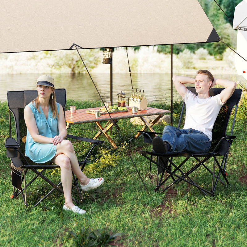 Load image into Gallery viewer, Reclining Camping Chair with Removable Footrest and Adjustable Backrest
