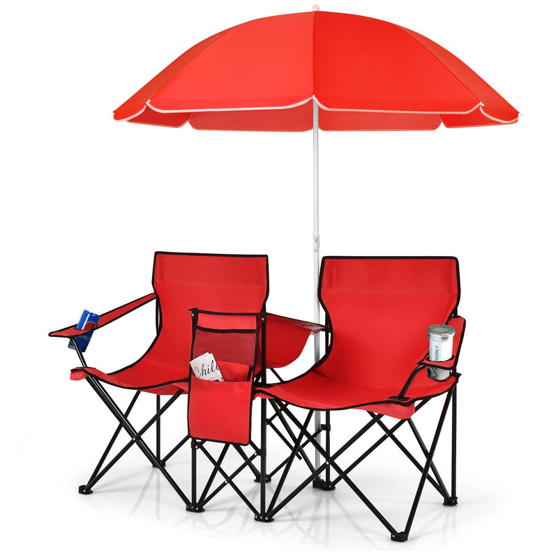 Load image into Gallery viewer, Portable Folding Picnic Double Chair

