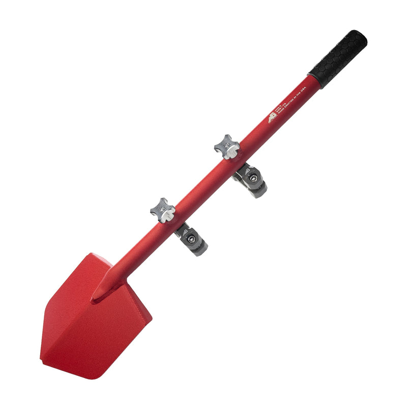 Load image into Gallery viewer, Shovel / Mount Combo - Red LONG Shovel / Grey UMD with Knobs
