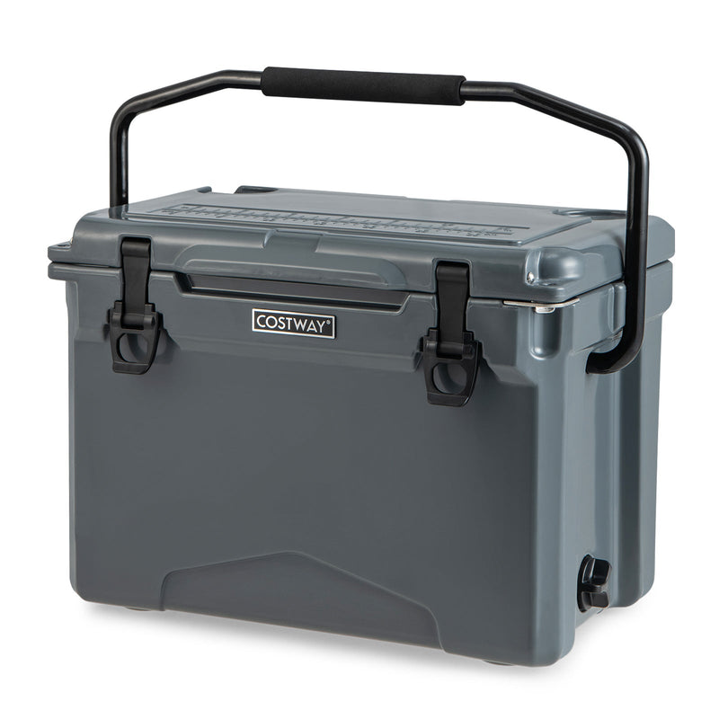Load image into Gallery viewer, 25 QT Hard Cooler with Aluminum Handle and Integrated Cup Holders
