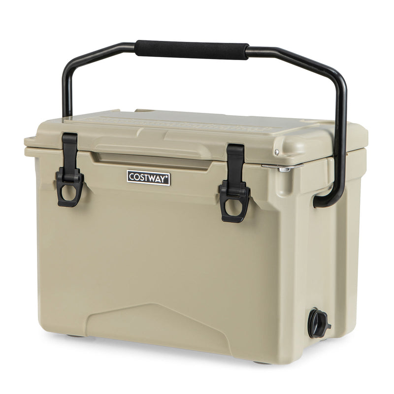 Load image into Gallery viewer, 25 QT Hard Cooler with Aluminum Handle and Integrated Cup Holders
