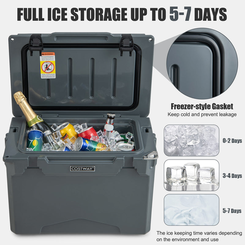Load image into Gallery viewer, 25 QT Hard Cooler with Aluminum Handle and Integrated Cup Holders
