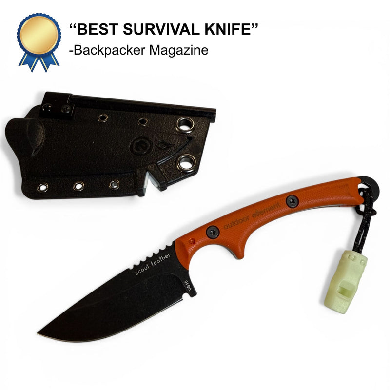 Load image into Gallery viewer, Scout Feather Adventure Survival Knife
