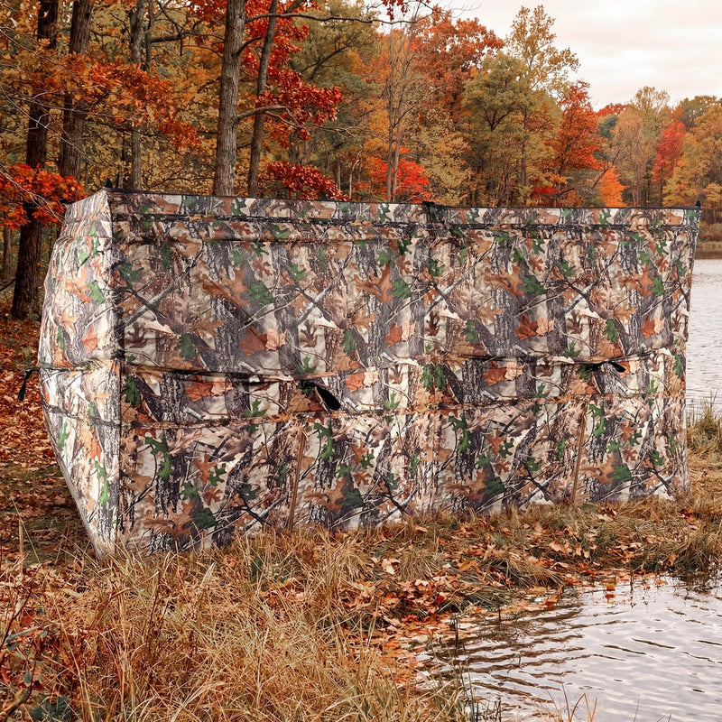 Load image into Gallery viewer, See-Through Hunting Blind Panel with Dog Door Pop up Waterflow Blind for 1-3 People
