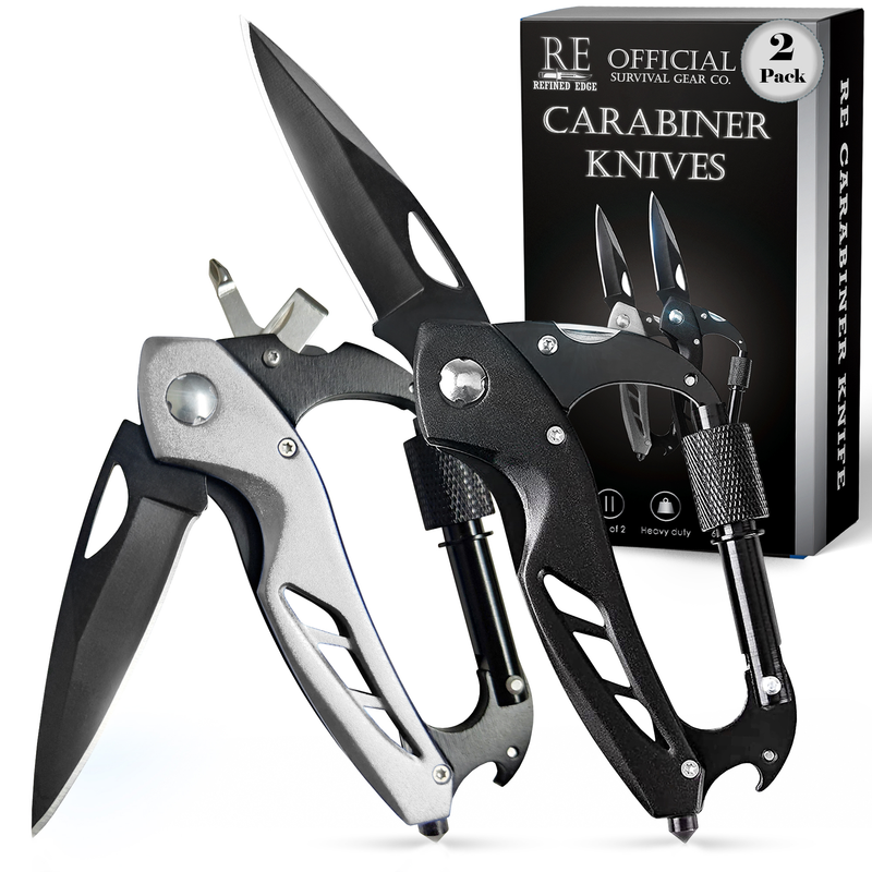 Load image into Gallery viewer, 2-Pack Carabiner Knives
