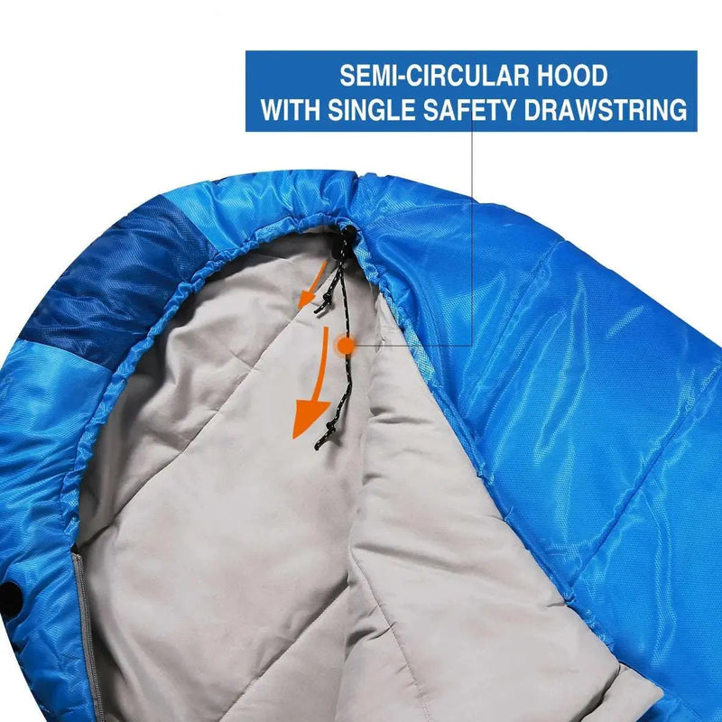 Load image into Gallery viewer, Mummy Kids Sleeping Bag for Camping,Blue Rose
