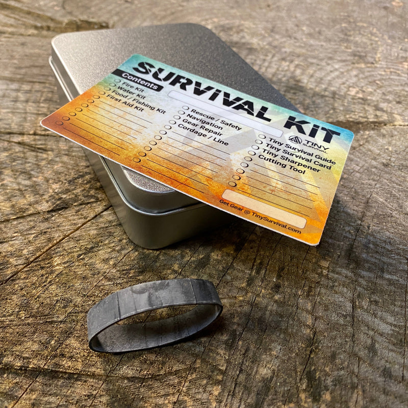 Load image into Gallery viewer, Tiny Survival Tin Kit: Rectangle - LARGE (13.3 c.i.)
