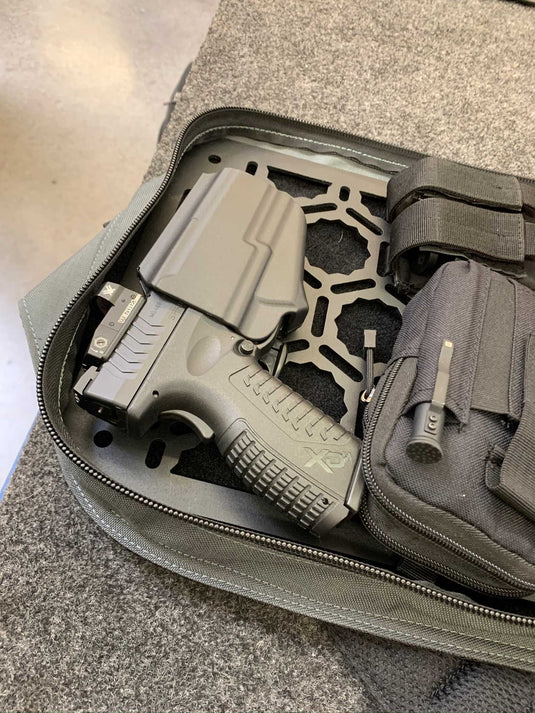 Backpack Insert Panel kit - with pistol holder, first aid kit, dual mag holder, Molle pouch