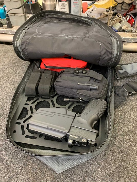 Backpack Insert Panel kit - with pistol holder, first aid kit, dual mag holder, Molle pouch