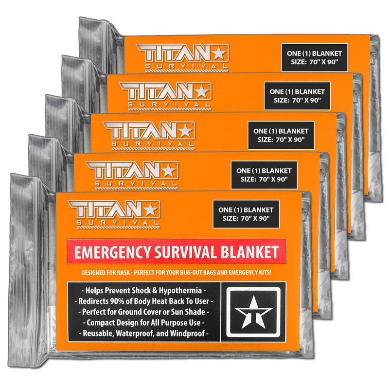 Load image into Gallery viewer, XL Emergency Survival Blankets, 5-Pack
