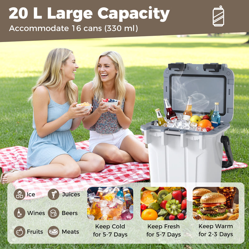 Load image into Gallery viewer, Ultra-Light Injection Molded Cooler 21 QT Hard Ice Chest
