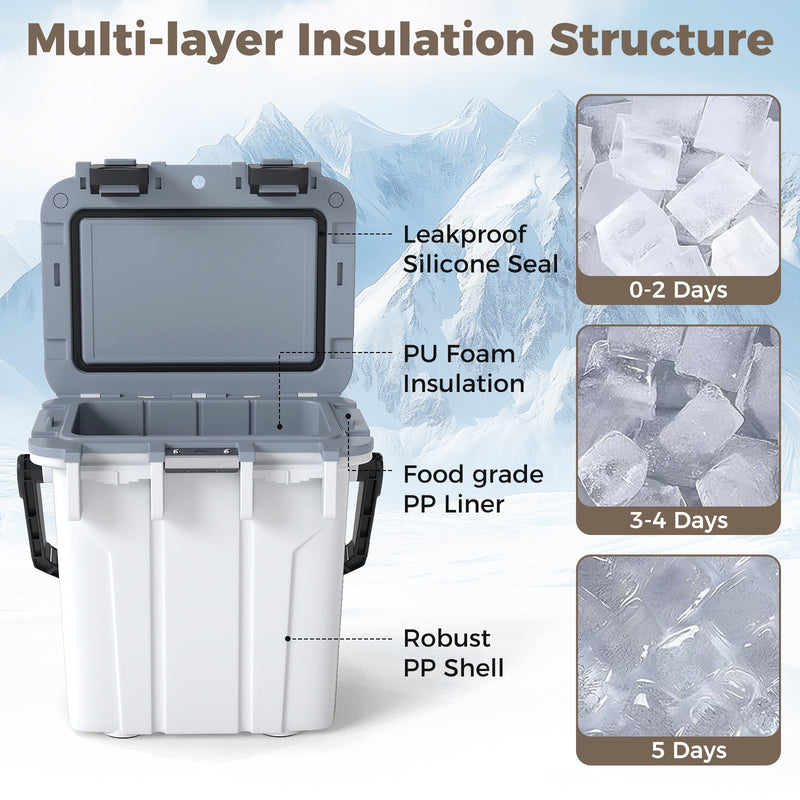 Load image into Gallery viewer, Ultra-Light Injection Molded Cooler 21 QT Hard Ice Chest
