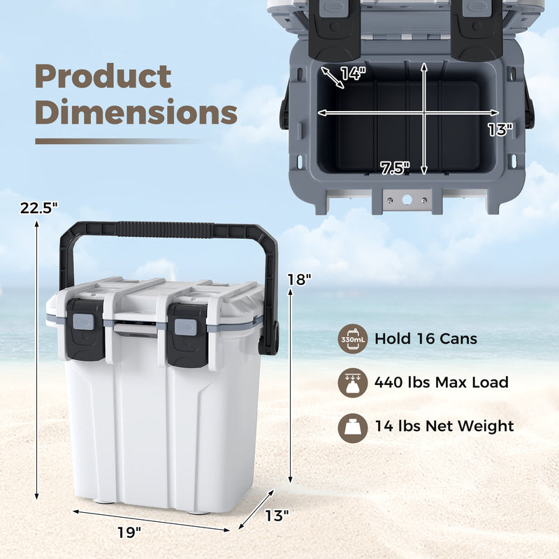 Load image into Gallery viewer, Ultra-Light Injection Molded Cooler 21 QT Hard Ice Chest
