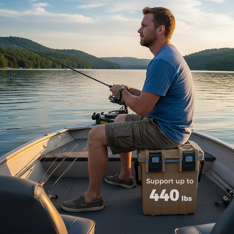 Load image into Gallery viewer, Ultra-Light Injection Molded Cooler 21 QT Hard Ice Chest
